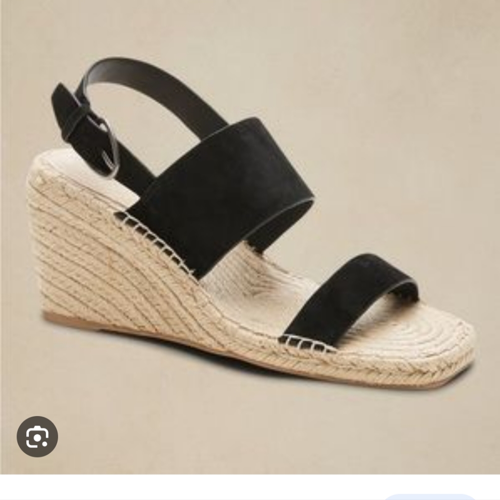 Gorgeous Black Wedge Espadrilles